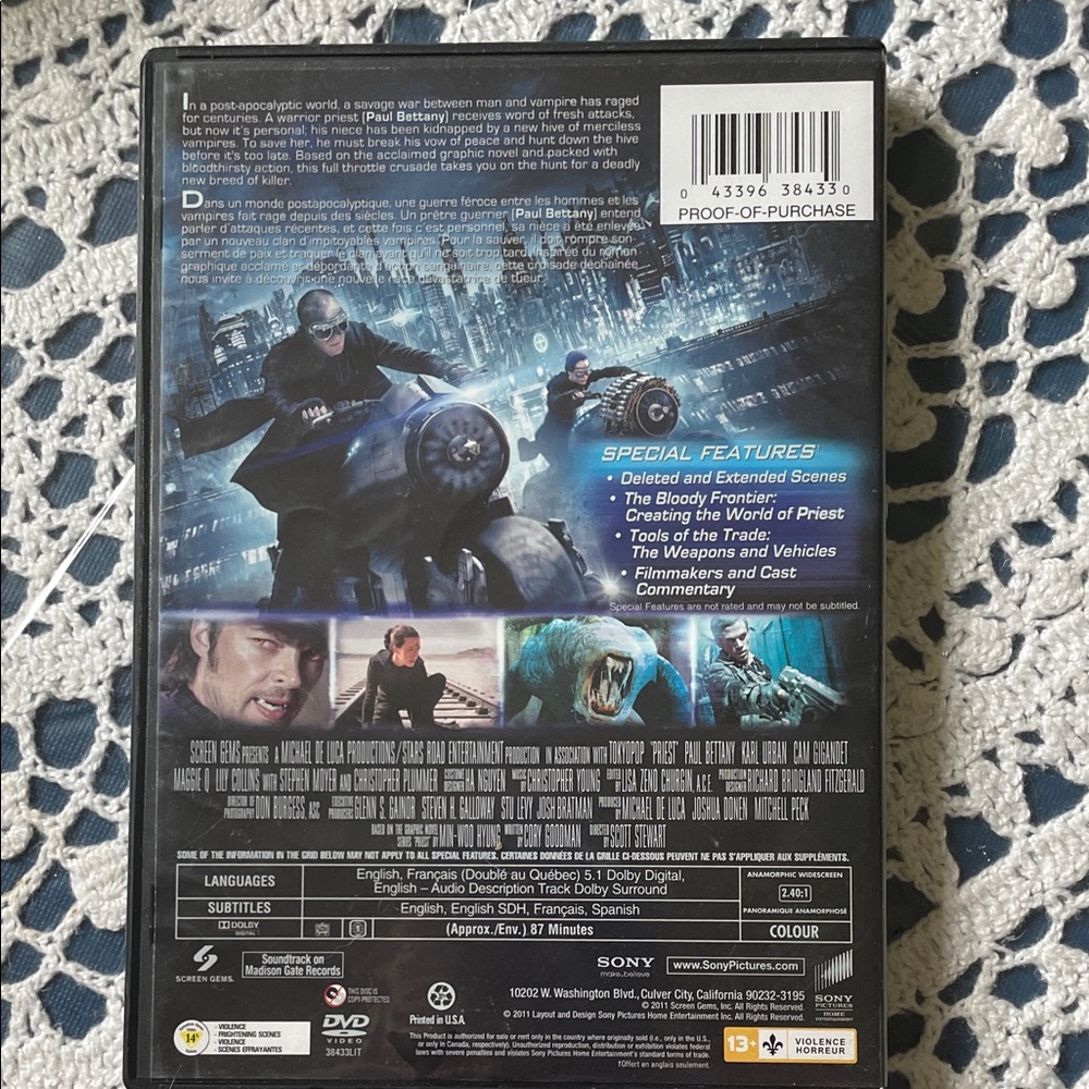‼️3/$15‼️ Priest Movie DVD 3/$15 and 6.99 shipping! - Picture 2 of 4